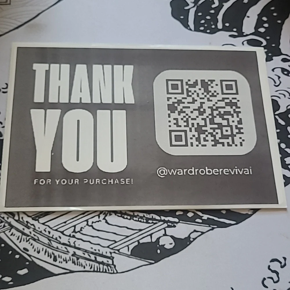 50 Custom 4x6 Bold Letter Thank You Notes Labels